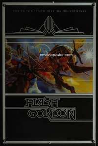 v132 FLASH GORDON teaser one-sheet movie poster '80 best Castle artwork!