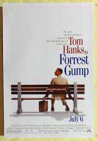 v137 FORREST GUMP SS advance one-sheet movie poster '94 Tom Hanks, Zemeckis