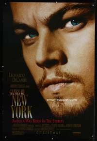 v141 GANGS OF NEW YORK DS advance one-sheet movie poster '02 Leo DiCaprio