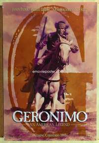 v142 GERONIMO DS advance one-sheet movie poster '93 Walter Hill western!