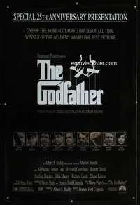 v003 GODFATHER foil one-sheet movie poster R97 Francis Ford Coppola classic!