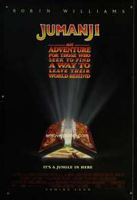 v183 JUMANJI advance one-sheet movie poster '95 classic board game fantasy!