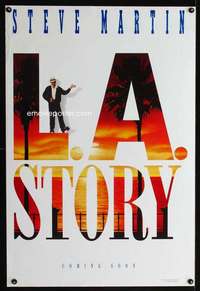v192 L.A. STORY DS teaser one-sheet movie poster '91 Steve Martin, Tennant