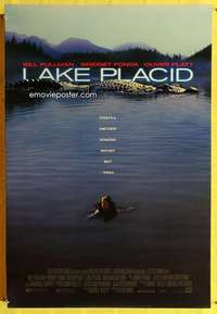 v193 LAKE PLACID DS one-sheet movie poster '99 Bridget Fonda, giant gator!