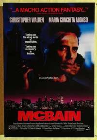 v225 McBAIN one-sheet movie poster '91 tough guy Christopher Walken!