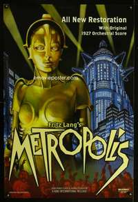 v230 METROPOLIS DS one-sheet movie poster R2002 Fritz Lang fantasy classic!