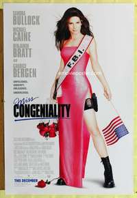 v232 MISS CONGENIALITY SS advance one-sheet movie poster '00 Sandra Bullock