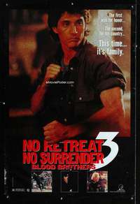 v254 NO RETREAT NO SURRENDER 3 one-sheet movie poster '90 Loren Avedon