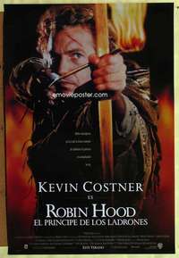 v298 ROBIN HOOD PRINCE OF THIEVES Spanish/U.S. advance one-sheet movie poster '91