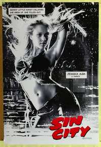 v324 SIN CITY DS teaser one-sheet movie poster '05 sexiest Jessica Alba!