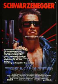 v357 TERMINATOR one-sheet movie poster '84 Arnold Schwarzenegger classic!