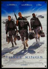 v358 THREE KINGS one-sheet movie poster '99 Clooney, Wahlberg, Ice Cube