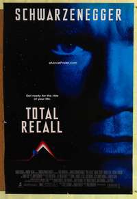 v366 TOTAL RECALL one-sheet movie poster '90 Verhoeven, Schwarzenegger