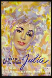 w179 ADORABLE JULIA Belgian movie poster '62 best art of Lilli Palmer