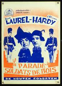 w181 BABES IN TOYLAND Belgian movie poster R50s Laurel & Hardy