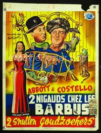w186 COMIN' ROUND THE MOUNTAIN Belgian movie poster '51 Bud & Lou!