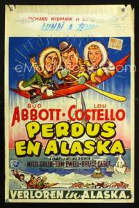 w193 LOST IN ALASKA Belgian movie poster '52 Abbott & Costello