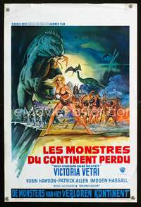 w203 WHEN DINOSAURS RULED THE EARTH Belgian movie poster '71 sexy!