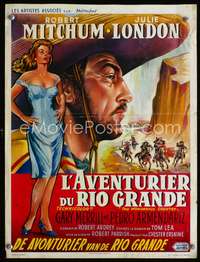 w206 WONDERFUL COUNTRY Belgian movie poster '59 Texan Robert Mitchum!