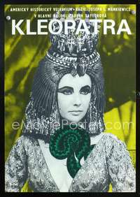 w262 CLEOPATRA Czech movie poster '64 different Liz Taylor image!