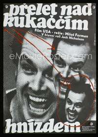 w272 ONE FLEW OVER THE CUCKOO'S NEST Czech movie poster '75 Nicholson