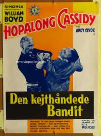 w431 FALSE COLORS Danish movie poster R65 Hopalong Cassidy