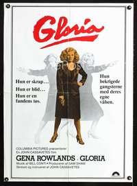 w433 GLORIA Danish movie poster '80 John Cassavetes, Gena Rowlands