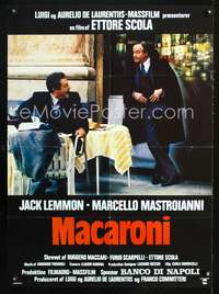 w437 MACARONI Danish movie poster '85 Jack Lemmon, Mastroianni