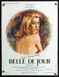 w224 BELLE DE JOUR French 23x32 movie poster '67 sexy art of Deneuve!