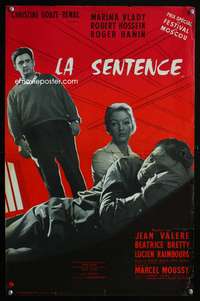 w216 LA SENTENCE French 15x24 movie poster '62 Marina Vlady, Hossein