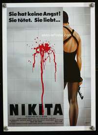 w025 LA FEMME NIKITA German 8x12 movie poster '90 Besson, Casaro art!