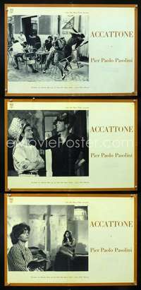 w308 ACCATTONE 3 Italian photobusta movie posters '61 1st Pasolini!