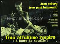 w357 BREATHLESS Italian photobusta movie poster '60a Bout de Souffle