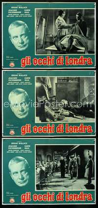 w309 DEAD EYES OF LONDON 3 Italian photobustas movie poster '65 German!
