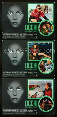 w311 EYES OF LAURA MARS 3 Italian photobusta movie posters '78 Dunaway