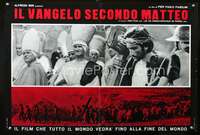 w363 GOSPEL ACCORDING TO ST. MATTHEW Italian photobusta movie poster '66