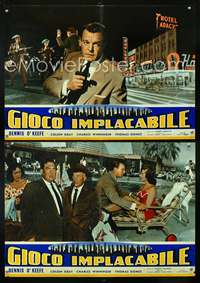 w343 LAS VEGAS SHAKEDOWN 2 Italian photobusta movie posters '59 O'Keefe