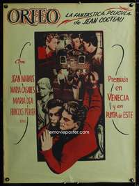 w172 ORPHEUS Mexican movie poster '49 Jean Cocteau, Jean Marais