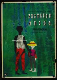 w456 ADVENTURES OF HUCKLEBERRY FINN Polish 23x33 movie poster '60