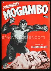 w088 MOGAMBO South American movie poster '53 Clark Gable, Grace Kelly
