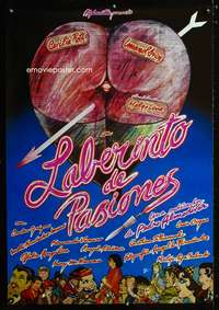 w151 LABYRINTH OF PASSION Spanish movie poster '90 Almodovar, sexy!