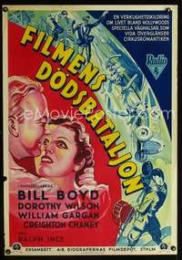 w011 LUCKY DEVILS Swedish movie poster '33 stuntman William Boyd!