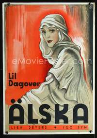 w007 OLD SONG Swedish movie poster '30 great art of Lil Dagover!