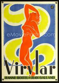 w010 WHIRLPOOL Swedish movie poster '33 sexy Donner silhouette art!
