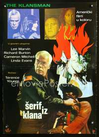 w399 KLANSMAN Yugoslavian movie poster '74 Lee Marvin, Terence Young