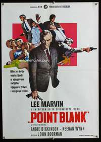 w410 POINT BLANK Yugoslavian movie poster '67 Lee Marvin, Dickinson