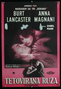 w412 ROSE TATTOO Yugoslavian movie poster '55 Burt Lancaster, Magnani