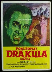 w414 SCARS OF DRACULA Yugoslavian movie poster '71 Chris Lee, Hammer