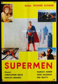 w415 SUPERMAN Yugoslavian movie poster '78 Chris Reeve, different!
