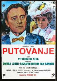 w419 VOYAGE Yugoslavian movie poster '74 Sophia Loren, Richard Burton